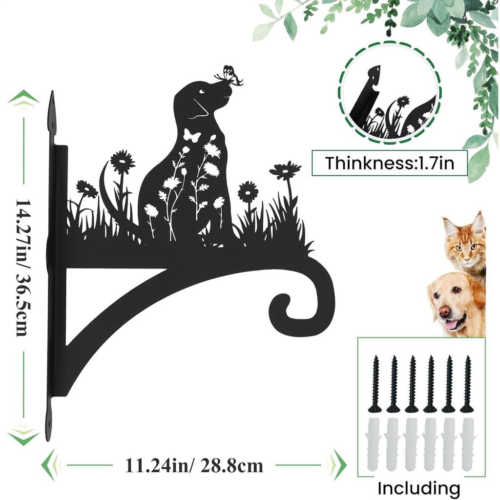 Plant Hanger Indoor Dog Wind Chimes Rack Wall Mounted Plants Stand For Porch Balcony Garden Yard Indoor Patio Lantern