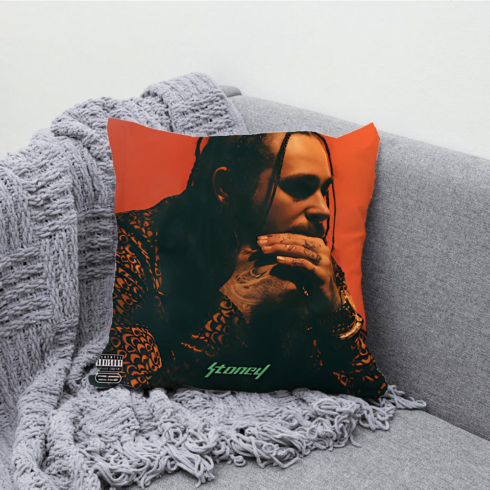 Singer P-Post Malone Rapper Pillow Case Soft Cushion Cases for Farmhouse Sofa Decor Home Decorations and Protector Pillow Case