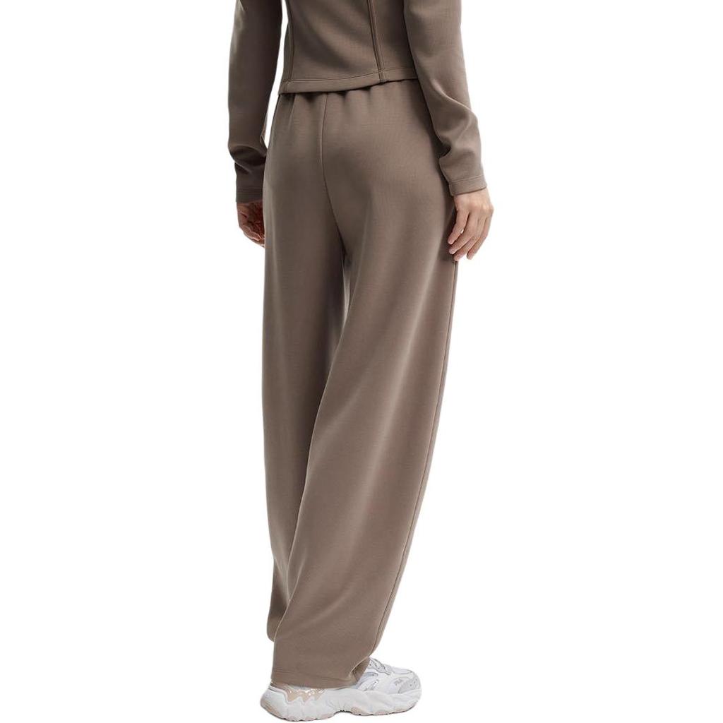 Fila Original Solid Color Lace-Up Mid-Rise Knitted Casual Pants Women Bottoms F11W629601F-BN