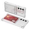 Card Slot Bag Clear Case For Samsung S26 S25 Edge S24 S23 S22 S21 S20 Note 20 Ultra Plus FE A56 A36 A26 A16 A06 Plating Cover