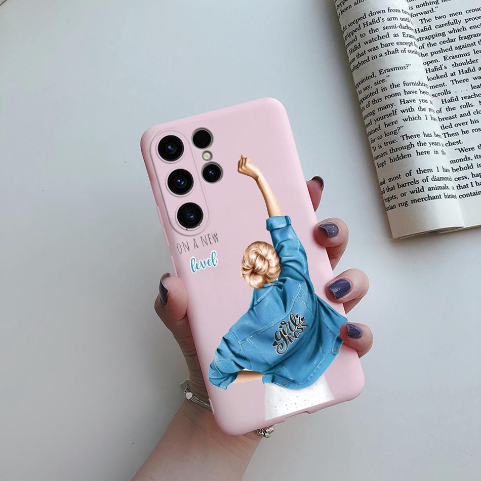 For Samsung Galaxy S24 Ultra Case S24 Plus Sunflower Girl Painted Soft Silicone Phone Case For Samsung S24 Ultra S 24 S24+ Shell