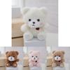 Adorable Plush Bear Keychain Cute Cartoon Style Soft Stuffed Animal Doll Accessory