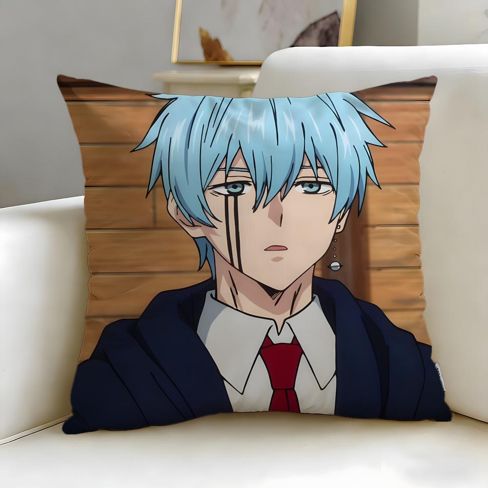 popular anime Mashle Magic and Muscles Cushion Cover Soft  EasyWash Pillow Case  Versatile for Couch Bed Travel and Office