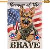 Artofy 4th of July German Shepherd Dog Large Decorative House Ag, Patriotic Pet Because of the Brave America Yard Garden O AAS