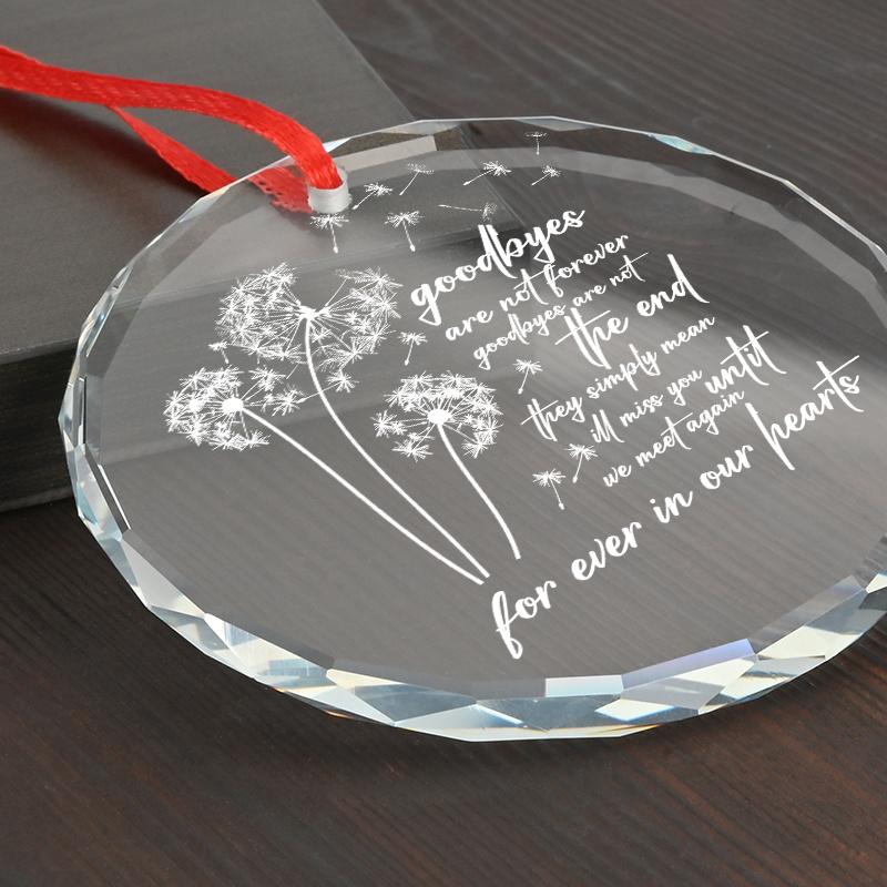 1pc/2pcs Memorial Gifts - Sympathy Gifts for Loss of Loved One, Mom, Dad - Bereavement Remembrance Grief Christmas Ornament -Glass Sympathy Ornament
