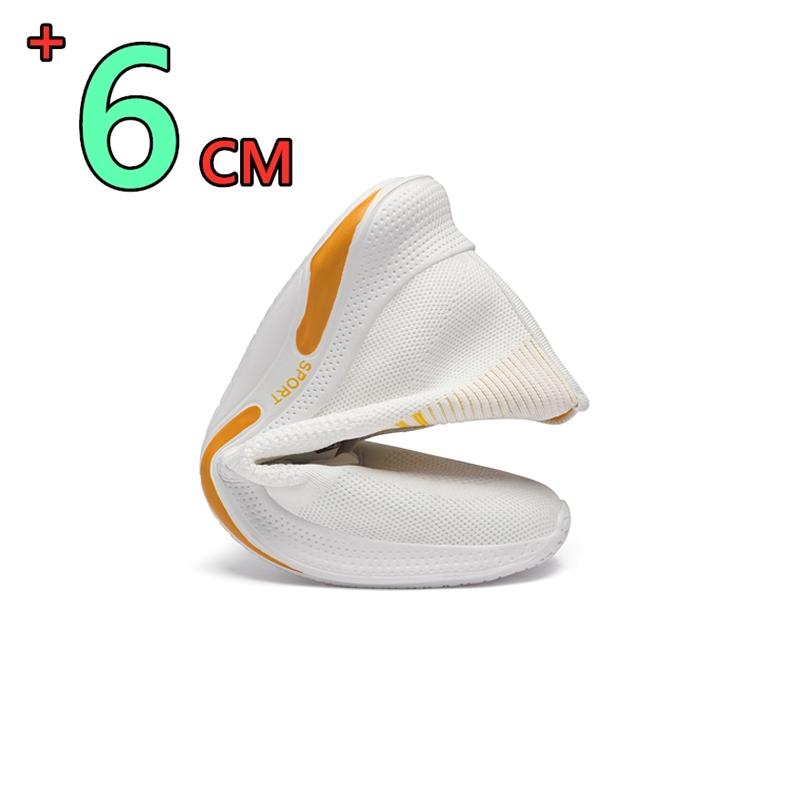 Fashion Man Mesh Elevator Sneakers Hidden Heels Breathable Heightening Shoes For Men Increase Insole 6CM Lift Sports Casual Height Shoes