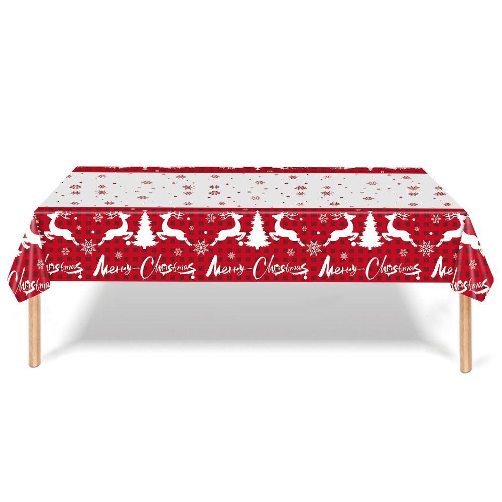 Disposable Christmas Tablecloth Plastic Table Cover Disposable Tablecloths  Home Decoration