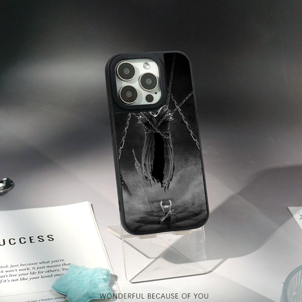 Super fashion Hollow Knights game Phone Case for iPhone 17 16 e 15 14 13 12 Pro Max Sheepskin Silver-edged protective case