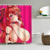 Tenda da Doccia Nuda con Stampa di Ragazza Anime Seno Grande Sedere Grande Forniture per Bagno Decorazione Bagno Impermeabile di Alta Qualità con Gancio
