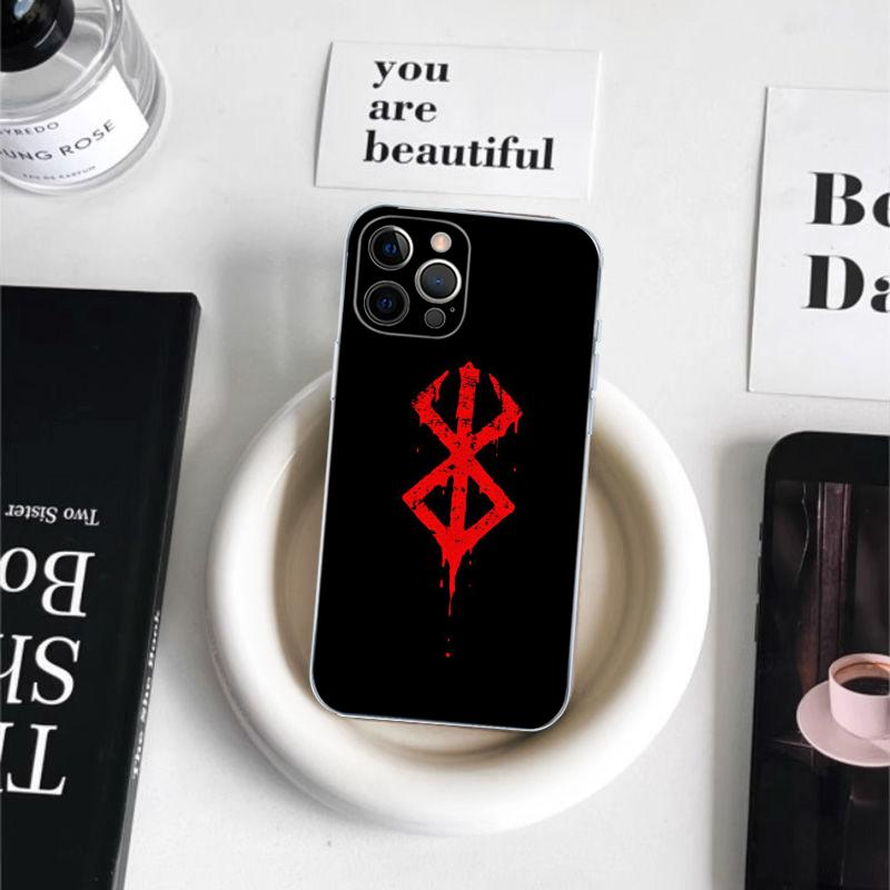 Japan Anime Berserk Guts Phone Case For iPhone 15 14 11 12 13 Mini Pro XS Max Cover 6 7 8 Plus X XR SE 2020 Funda Shell