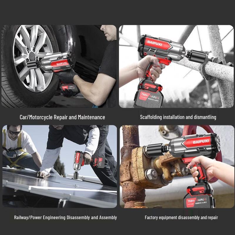 BAIPUXI Cordless High Torque Impact Wrench CN plug (adapter included)