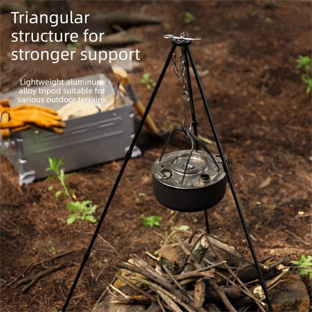 Portable Campfire Bracket Detachable Cooking Pot Tripod Aluminum Zinc Zinc Alloy Tripod Outdoor Camping