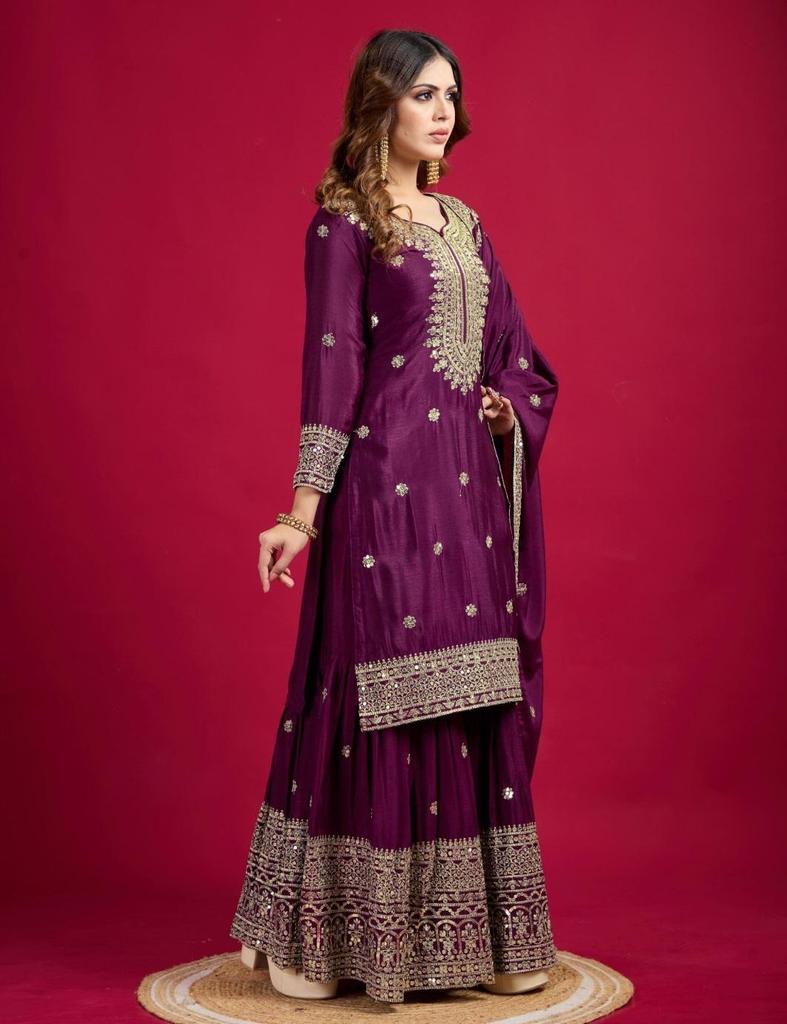 Bollywood Pakistani Sharara Salwar Suit Dress Women Indian Designer Salwar Kameez Set