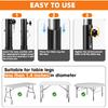4Pack Folding Table Leg Extensions, Metal Folding Table Leg Extenders, Heavy Duty 2 Levels/Heights Steel Folding Table Leg Supports, Table Leg