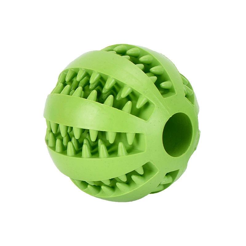 Dog Latex Molar Ball Elastic Bouncy Chew Toy Non Toxic Durable Bite Resist Leak Food Ball Teeth Grinding Oral Care Interactive