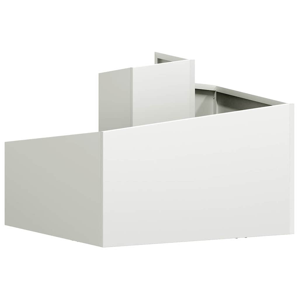 Garden Planter White 60 X 60 X 50 Cm Cold Rolled Steel