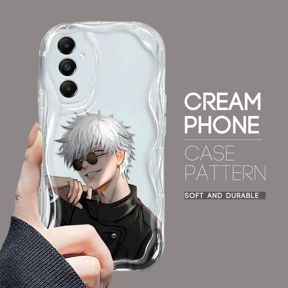 

Милый мультяшный узор, кремовая текстура, мягкий силиконовый чехол с волнистыми краями, чехол для телефона Samsung Samsung A55 5G прозрачный