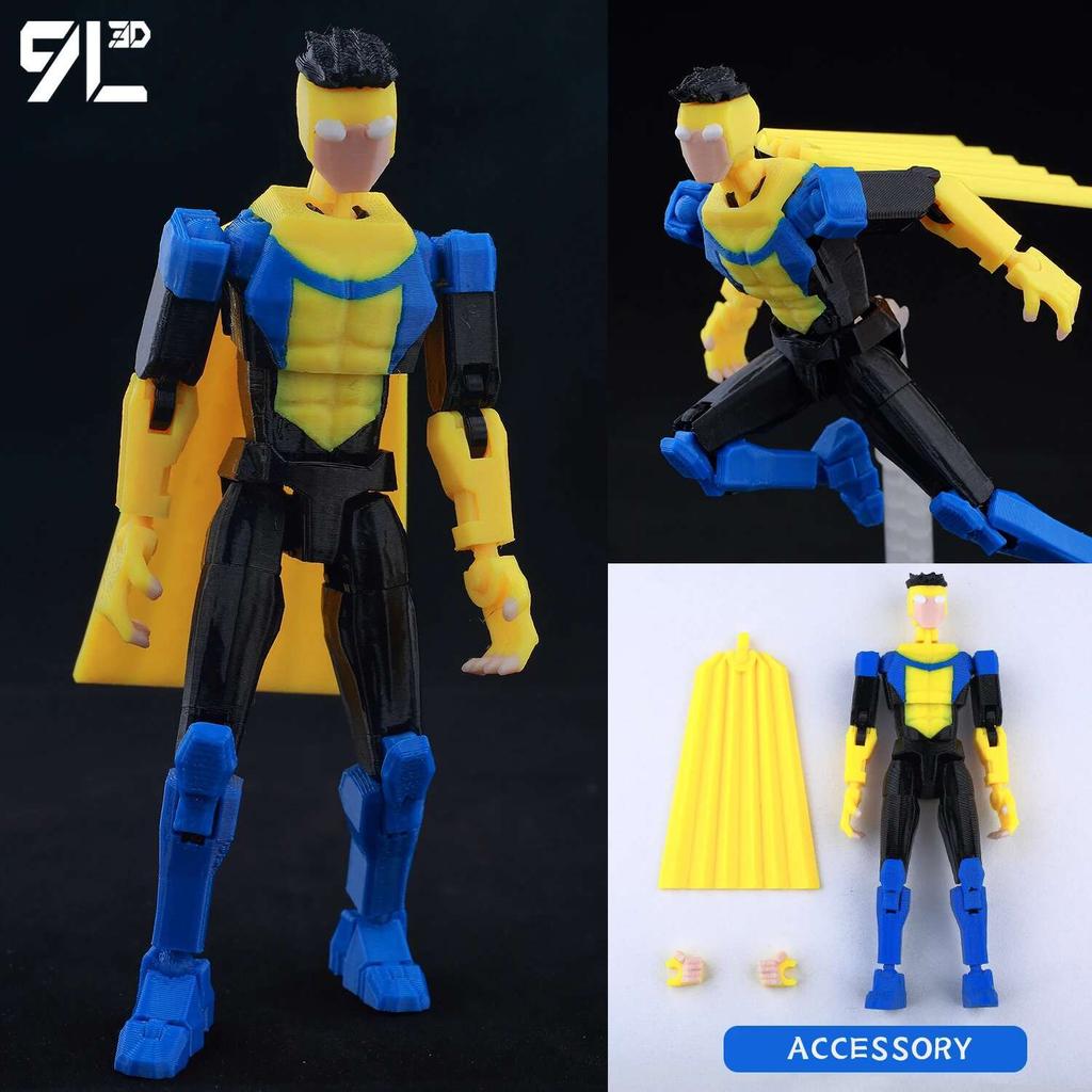 9L3D Printed Lucky Dummy 13 Spider-Man 3D Printed Action Figure, Multi-Jointed Poseable Anime Model, Collectible Gift for Fans