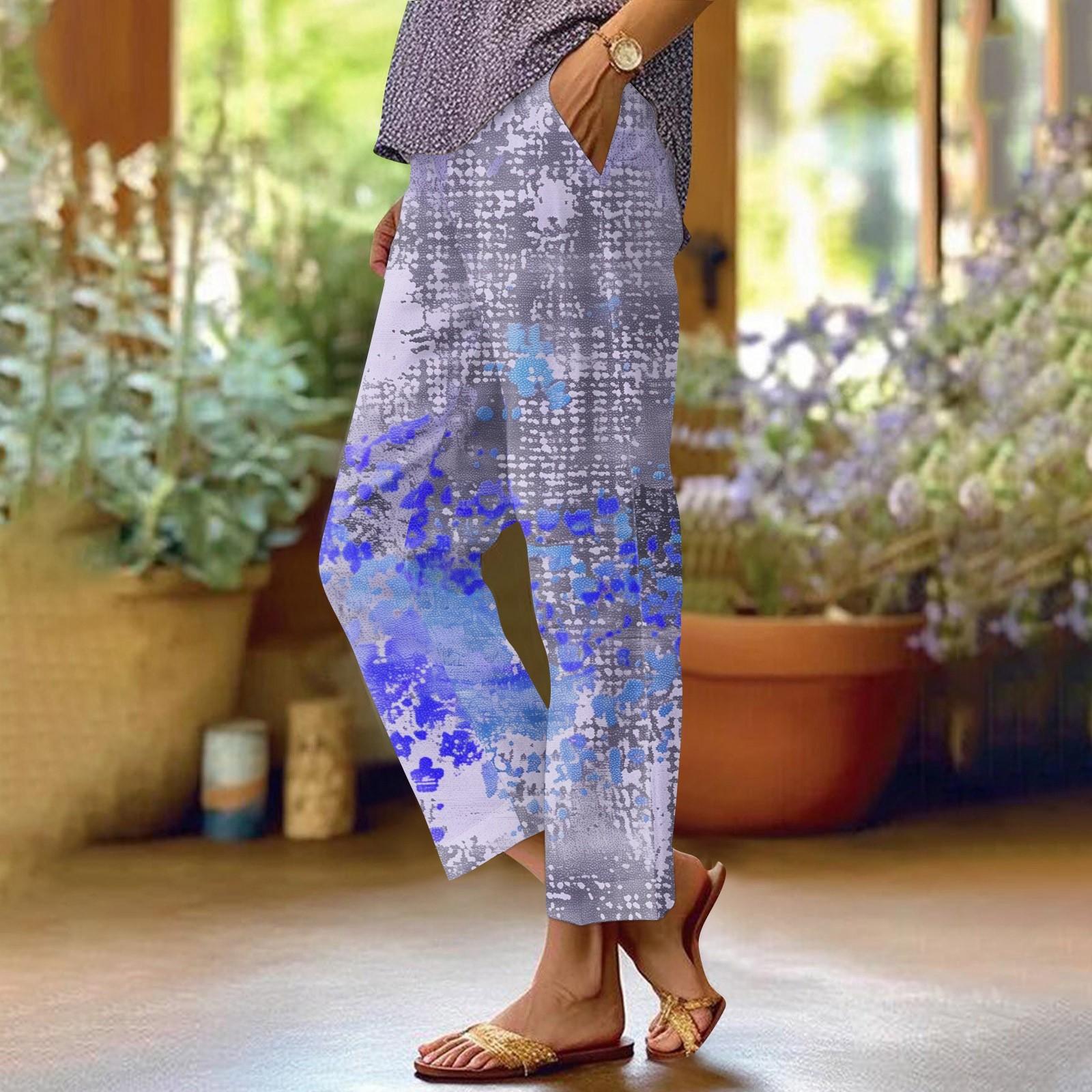 

Женские повседневные модные повседневные брюки с карманами L синий