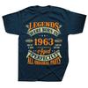 Birthday Vintage 1963 Old Gifts Vintage TShirts Summer Graphic Tshirt Streetwear Clothing Oversized Short Sleeve Tshirt