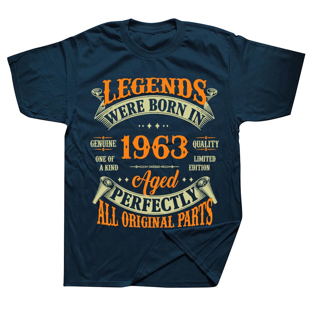 Birthday Vintage 1963 Old Gifts Vintage TShirts Summer Graphic Tshirt Streetwear Clothing Oversized Short Sleeve Tshirt