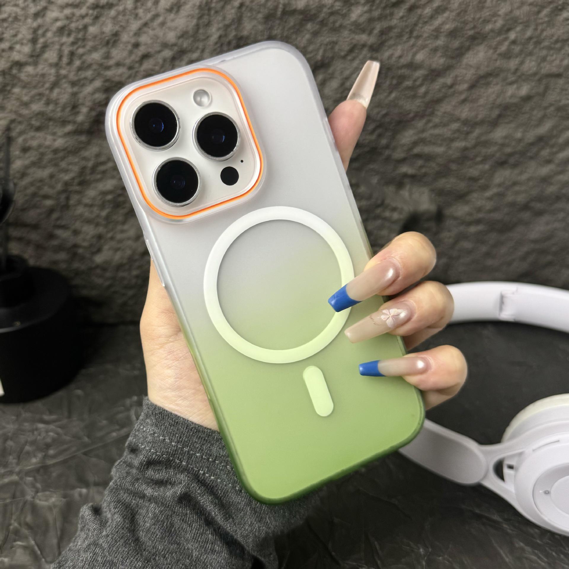 

Compatible with iPhone 17 PRO MAX: Soft Gradient Color Ultra-thin Magnetic Anti-drop Protective Case. iPhone 16