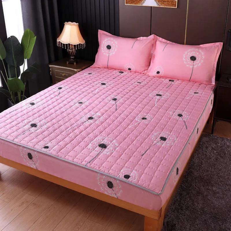 Thickened Quilted Bed Cover Non-slip One-piece Bed Cover Sheet Mattress Protection Cover Simmons Protective Cover All-inclusive