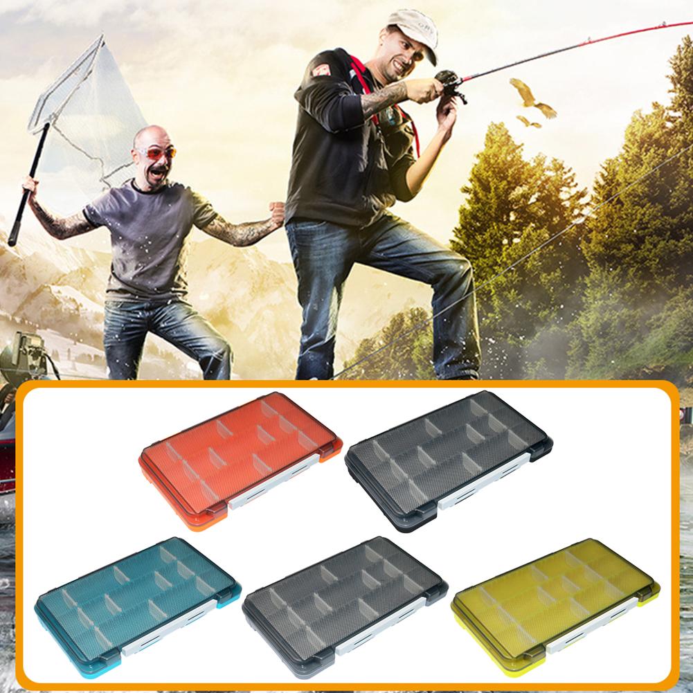 Small Fishing Lure Boxes Tackle Box Waterproof Double Sided Fish Tools Storage Case Compartments Container Baits Gear Organizer