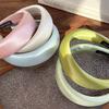 Spring/summer New Bright-coloured Satin Headbands 4cm Wide-Brimmed Sponge Hair Band Woman Temperament Hair Hoop Hair Accessories