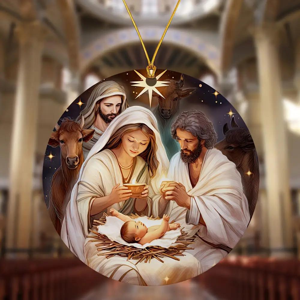 2D Flat Acrylic Christmas Decorations, Suitable for Indoor and Outdoor Decoration - No Batteries/electricity Required, P