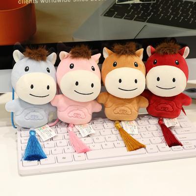 Simulierter Nationaler Trendstil Pony-Anhänger Plüschtier Pony-Puppe Tasche Hängender Schlüsselanhänger Maskottchen