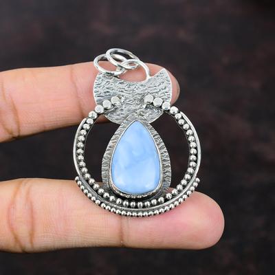 Owyhee Mavi Opal Kolye En Kaliteli Taş Takı 925 Ayar Gümüş Kolye El Yapımı Şık Takı Anne Için Hediye Yepyeni Takı