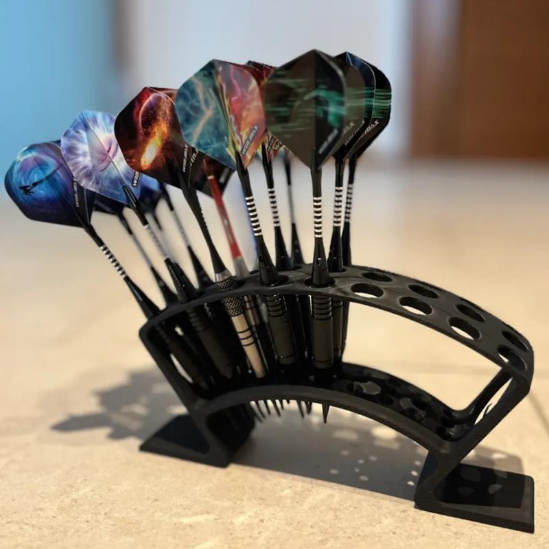 27 Schlitze Große Kapazität Dartständer Organizer 3D Gedrucktes Display Rack für Heimbar Themenzimmer Dekoration Dart-Enthusiasten Geschenk