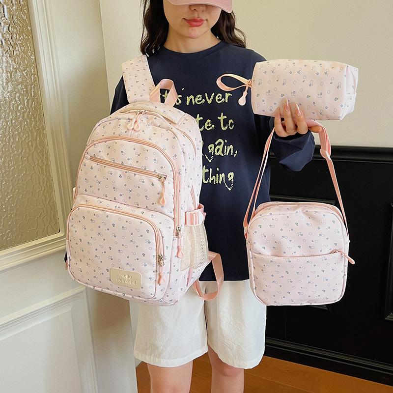 Schoolbag1011 New Trend Versatile Fashion Commuter Student Class Backpack High Value Niche Polka Dot Multi-layer Bag