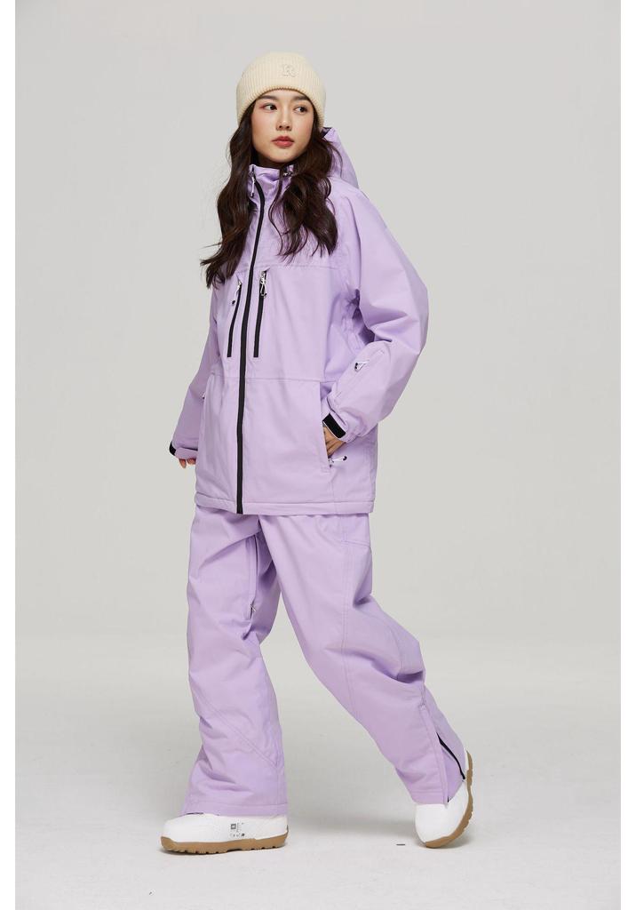 Unisex Windproof Warm Ski Suit Set for Outdoor Skiing (Single & Double Board, Plus Size Available)
