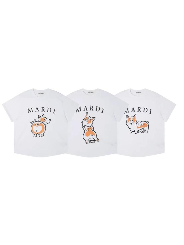 Korean Christmas Limited Edition Corgi Puppy Loose Casual Round Neck Top