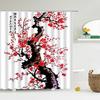 Chinese Style Flower Bird Shower Curtains Waterproof Bathroom   Curtain 3d Printed Fabric With Hooks Decoration Shower Curtain