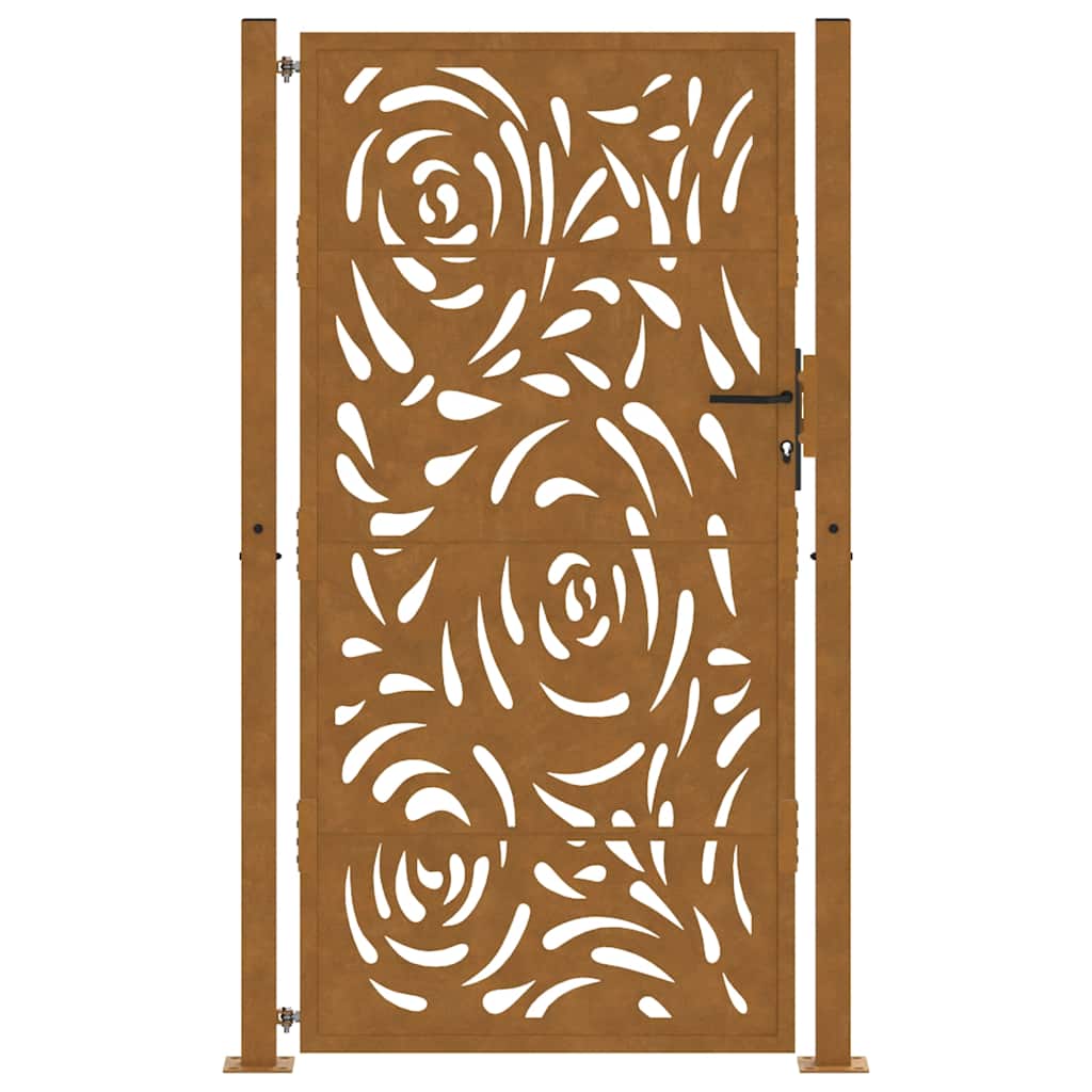 Garden Gate 100 x 175 cm Weathering Steel Flame Design