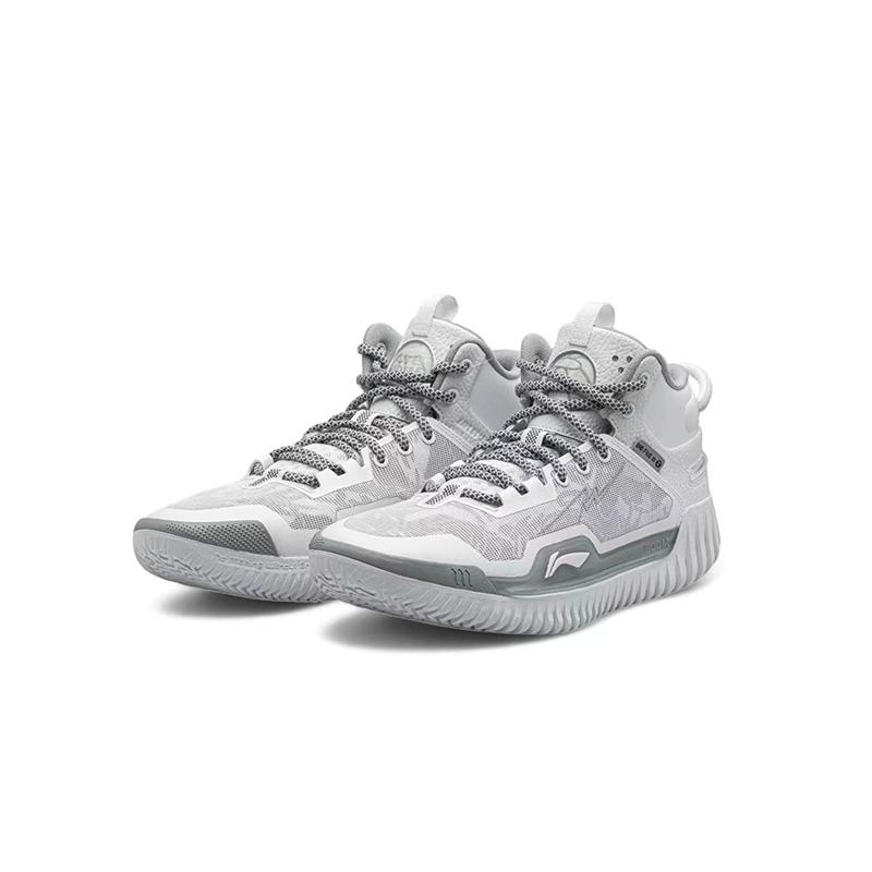 Li Ning X Aape Collaboration Mid Top Performance Basketball Shoes Men's White AAPSHM9695XXL