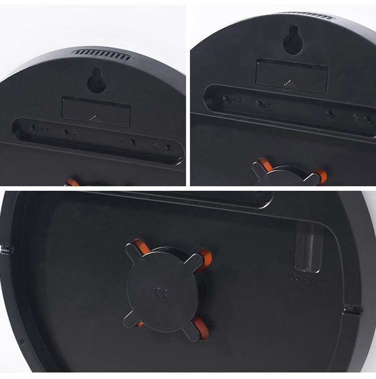 Minimalist Multifunctional Wall Clock with Silent Operation, Temperature & Humidity Display 5501