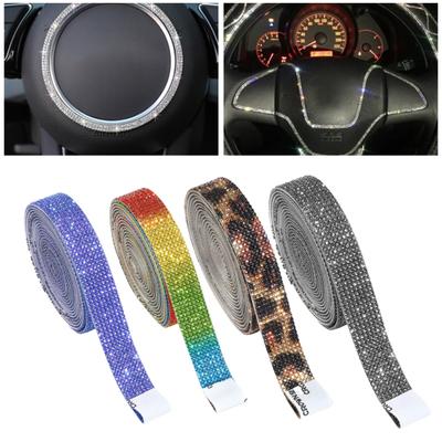 1 Roll Rhinestones Ribbon Shiny Glitter Attractive Anti-fall Durable Colorful Handmade