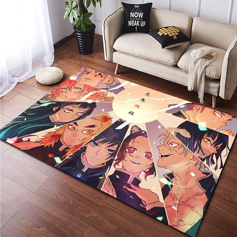 Demon Slayer Custom Carpet Living Room Carpet  Camping Mat Kitchen Mat Yoga Mat Washroom Floor Mat Decoracion Room Kitchen Mat