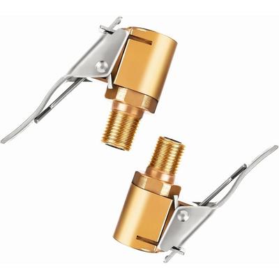 2 Stück 8mm Autoventil Hebelverbinder Air Chuck Messing Reifenventil Luftpumpenclip Verbinder Luftpumpengewinde Düsenadapter Umbauclip