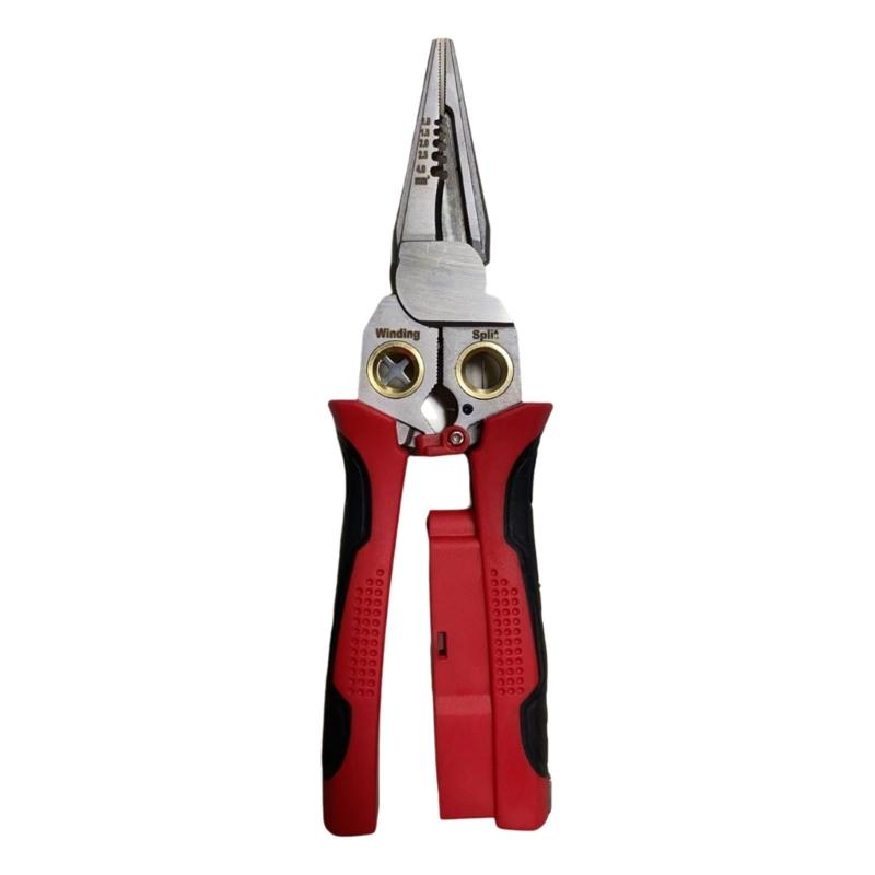 

Wire Stripper Twisters for and Pulling Wire Cable Scissors for Scraping and Pressing Wire with Voltage Tester красный