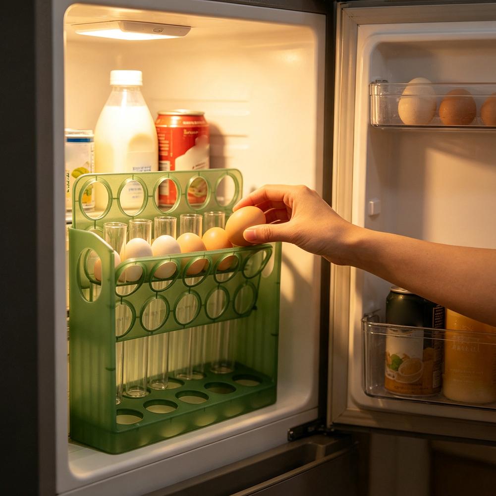 Egg Storage Box Side Door Of Refrigerator Storage Organizer Kitchen Reversible Special Egg Storage Tray Kitchen Accessories