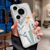 Couple Rose Flower Phone Case For Honor 400 Lite 200 Pro 90 Smart 70 X7 Oil Painting Clear Transparent Soft Cover Honor 400Pro