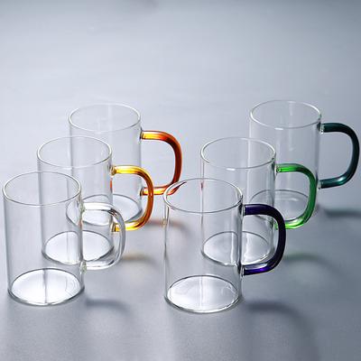 High Borosilicate Heat-Resistant Glass, Breakfast Cup, Milk Juice Cup, Household Large-Capacity Transparent Single-Layer Cup