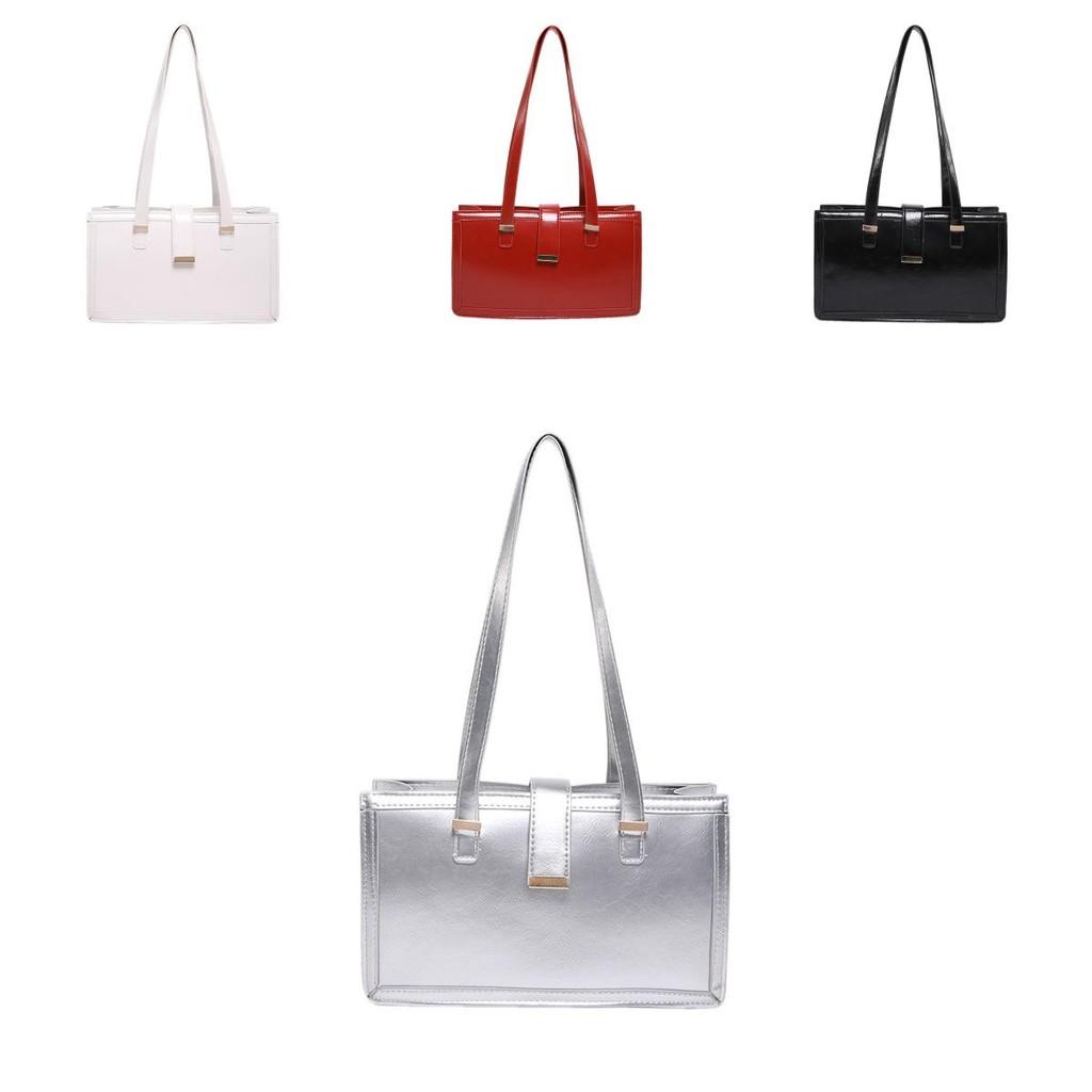 Chic Vintage Style Shoulder Bag For Women In Black White Red Brown Unique Design