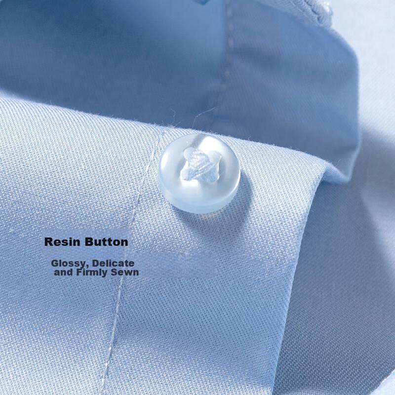FIRS [100% Pure Cotton DP Wrinkle-Free] Men's Long-Sleeve Shirt, All-Season Business Casual Wrinkle-Resistant Formal Wear for Me