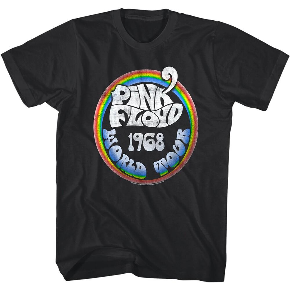 

Pink Floyd Rainbow World Tour 1968 Men s T Shirt Rock Band Album Concert Merch 3XL